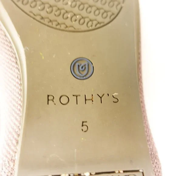 ROTHY'S Womens 100% Recycled Brown Nude Ballerinas Ballet Flat Shoes 5 Knitted - Picture 13 of 13